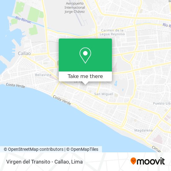 Mapa de Virgen del Transito - Callao