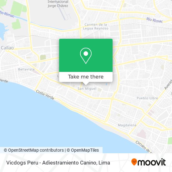 Mapa de Vicdogs Peru - Adiestramiento Canino