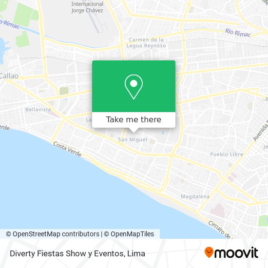 Diverty Fiestas Show y Eventos map