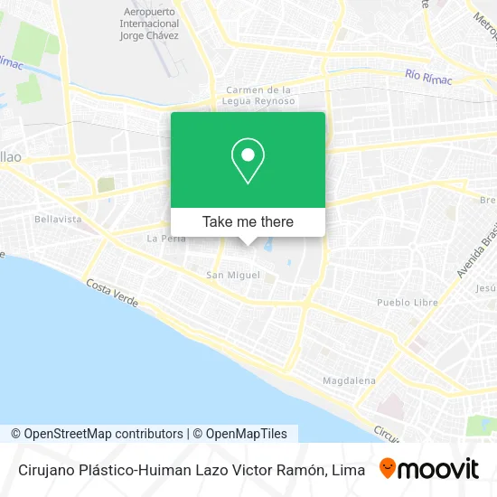 Mapa de Cirujano Plástico-Huiman Lazo Victor Ramón