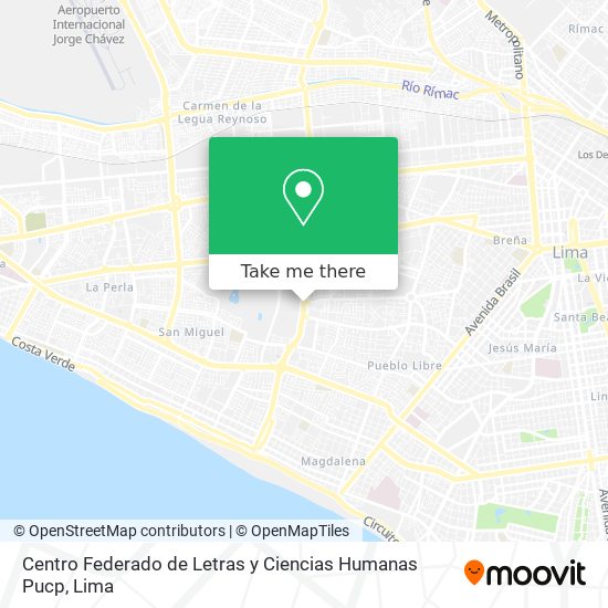 Centro Federado de Letras y Ciencias Humanas Pucp map