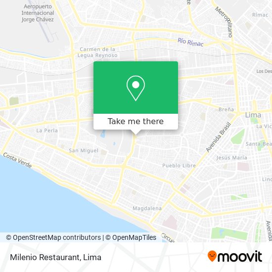 Mapa de Milenio Restaurant