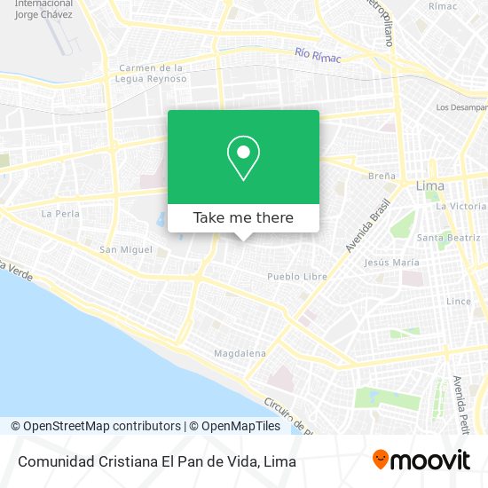 Mapa de Comunidad Cristiana El Pan de Vida