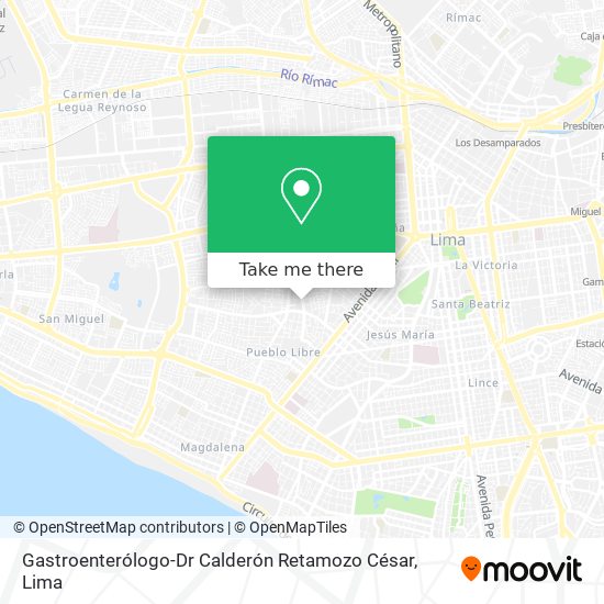 Gastroenterólogo-Dr Calderón Retamozo César map