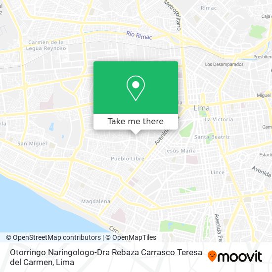 Otorringo Naringologo-Dra Rebaza Carrasco Teresa del Carmen map