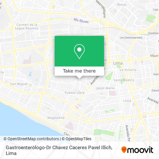 Mapa de Gastroenterólogo-Dr Chavez Caceres Pavel Illich