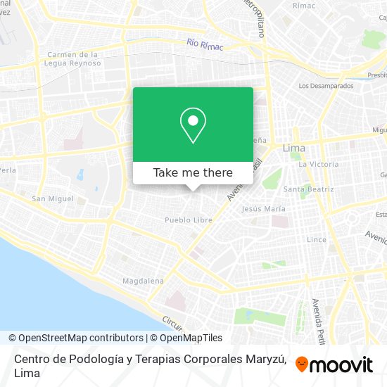 Centro de Podología y Terapias Corporales Maryzú map