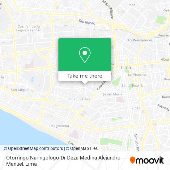 Otorringo Naringologo-Dr Deza Medina Alejandro Manuel map