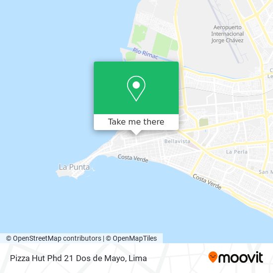 Pizza Hut Phd 21 Dos de Mayo map