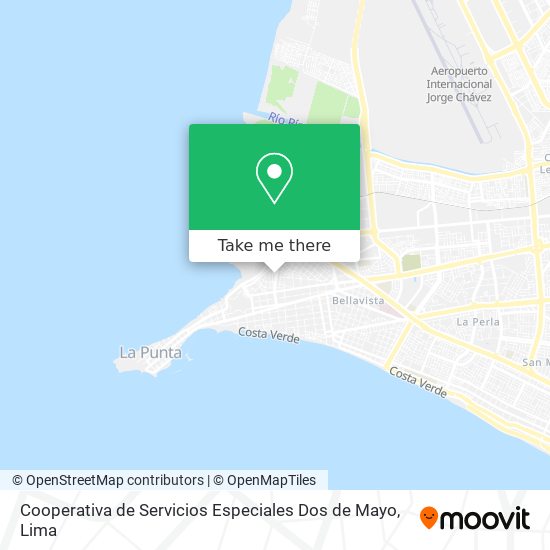 Cooperativa de Servicios Especiales Dos de Mayo map