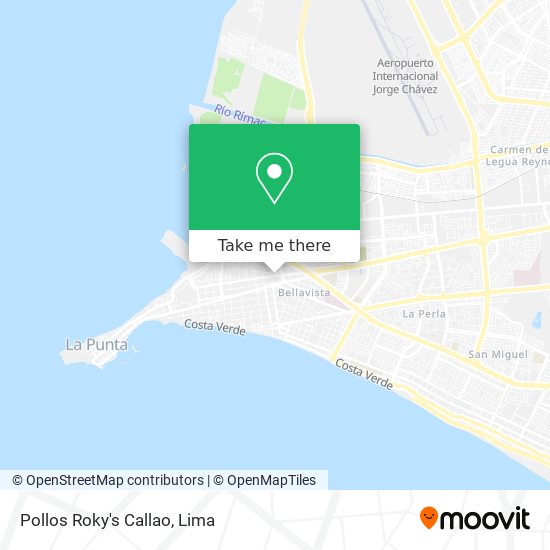 Mapa de Pollos Roky's Callao