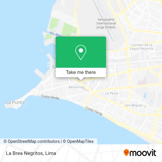 La Brea Negritos map