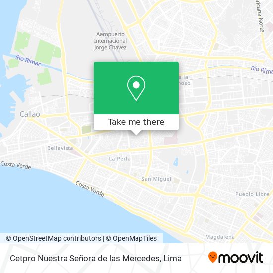 Cetpro Nuestra Señora de las Mercedes map