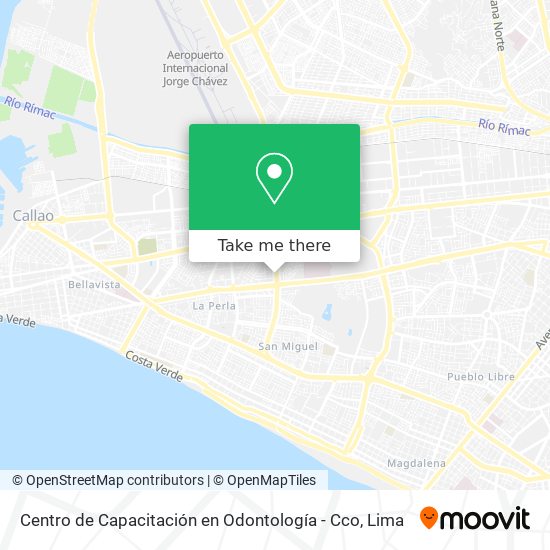 Mapa de Centro de Capacitación en Odontología - Cco