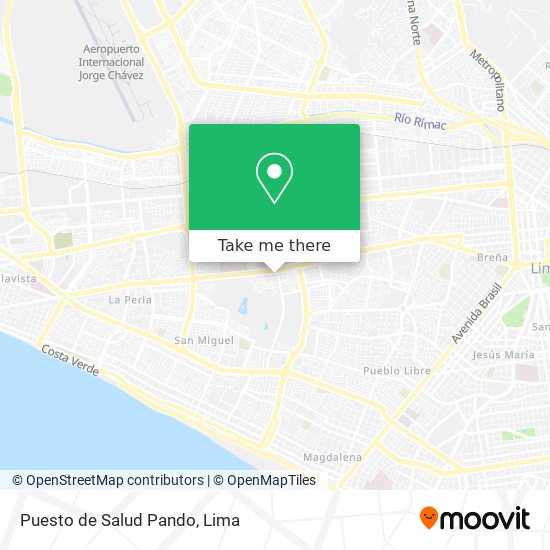 Puesto de Salud Pando map