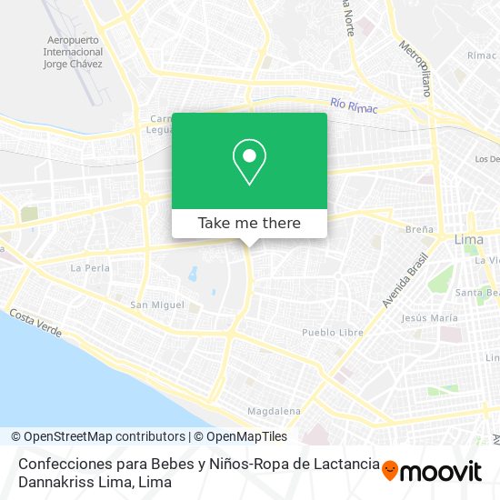 Confecciones para Bebes y Niños-Ropa de Lactancia Dannakriss Lima map