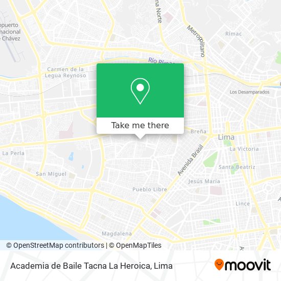 Academia de Baile Tacna La Heroica map