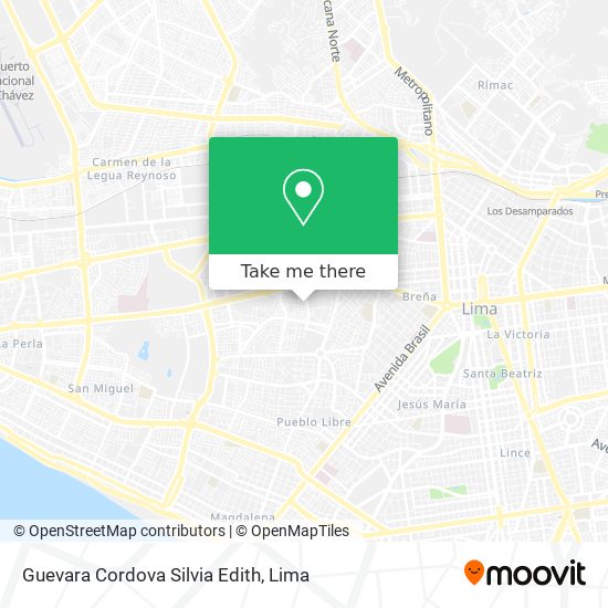 Guevara Cordova Silvia Edith map