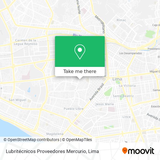 Lubritécnicos Proveedores Mercurio map