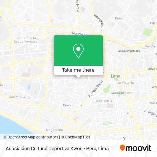 Asociación Cultural Deportiva Kwon - Peru map