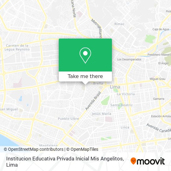 Mapa de Institucion Educativa Privada Inicial Mis Angelitos