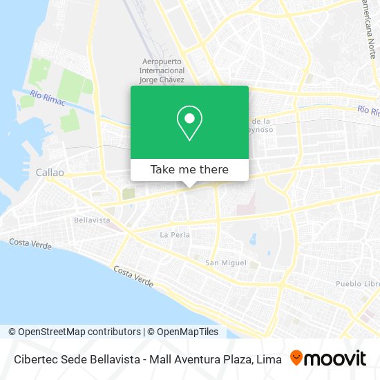 Cibertec Sede Bellavista - Mall Aventura Plaza map