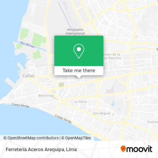 Ferretería Aceros Arequipa map