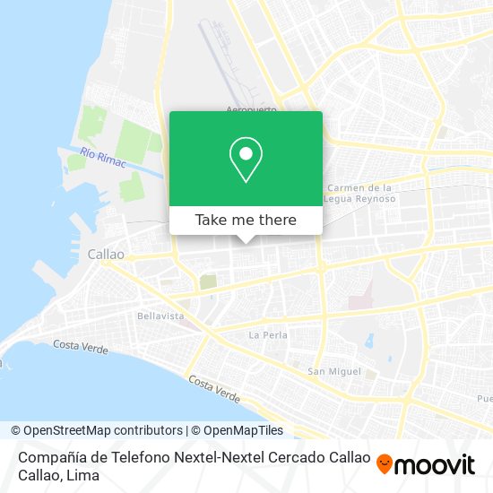 Mapa de Compañía de Telefono Nextel-Nextel Cercado Callao Callao