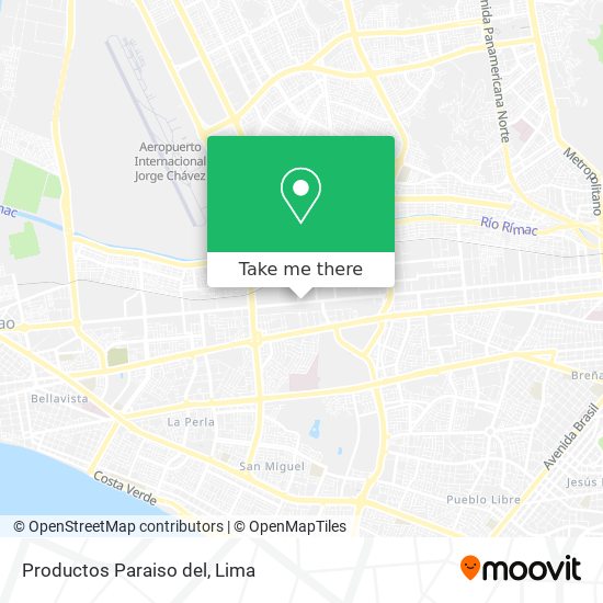 Productos Paraiso del map