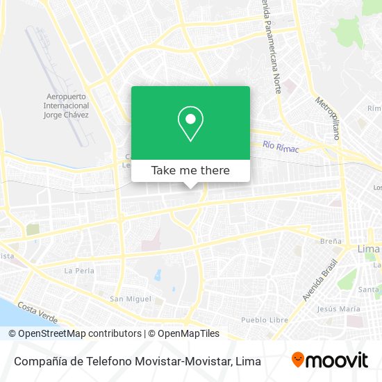 Compañía de Telefono Movistar-Movistar map