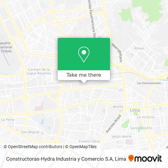 Constructoras-Hydra Industria y Comercio S.A map