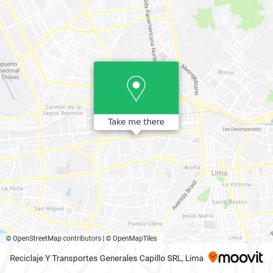 Reciclaje Y Transportes Generales Capillo SRL map