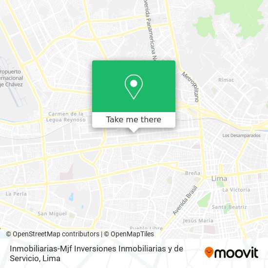 Mapa de Inmobiliarias-Mjf Inversiones Inmobiliarias y de Servicio