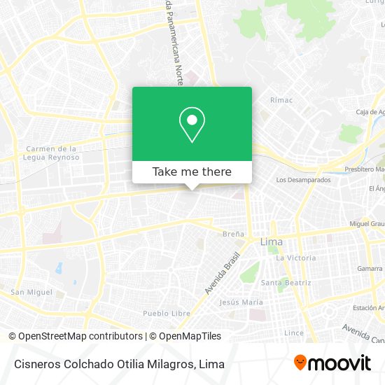 Cisneros Colchado Otilia Milagros map