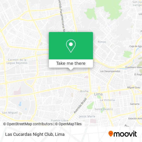 How to get to Las Cucardas Night Club in Lima by Bus?