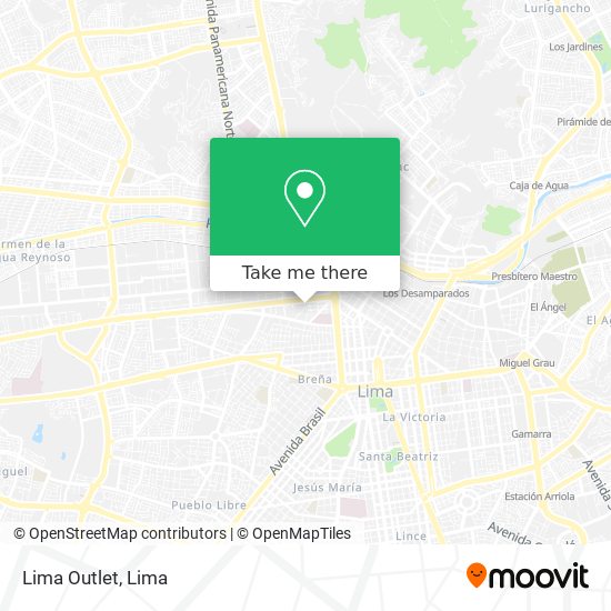 Lima Outlet map