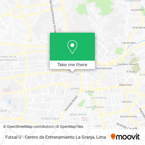 Mapa de Futsal U - Centro de Entrenamiento La Granja