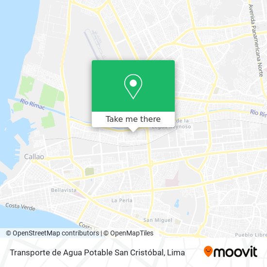 Transporte de Agua Potable San Cristóbal map