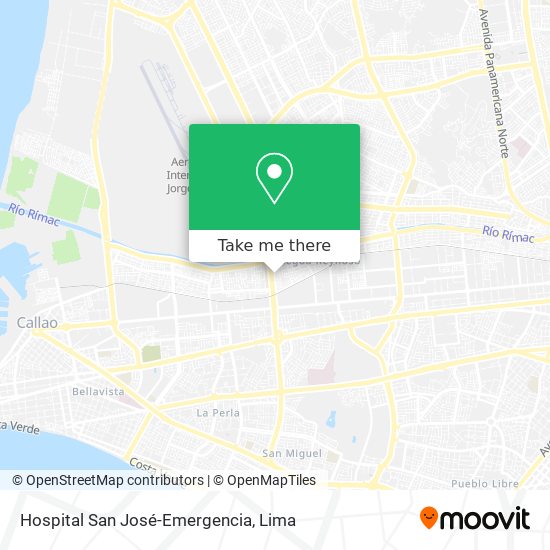 Hospital San José-Emergencia map
