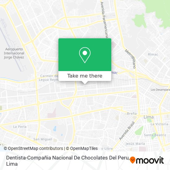 Mapa de Dentista-Compañia Nacional De Chocolates Del Peru