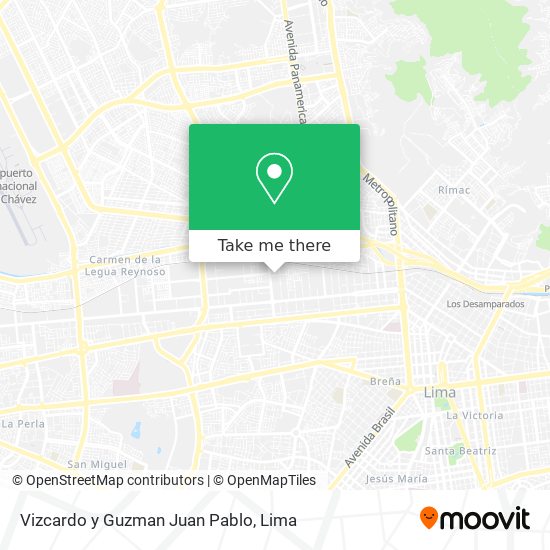 Vizcardo y Guzman Juan Pablo map