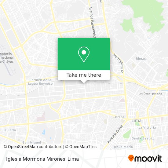 Iglesia Mormona Mirones map