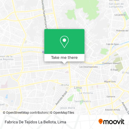 Mapa de Fabrica De Tejidos La Bellota