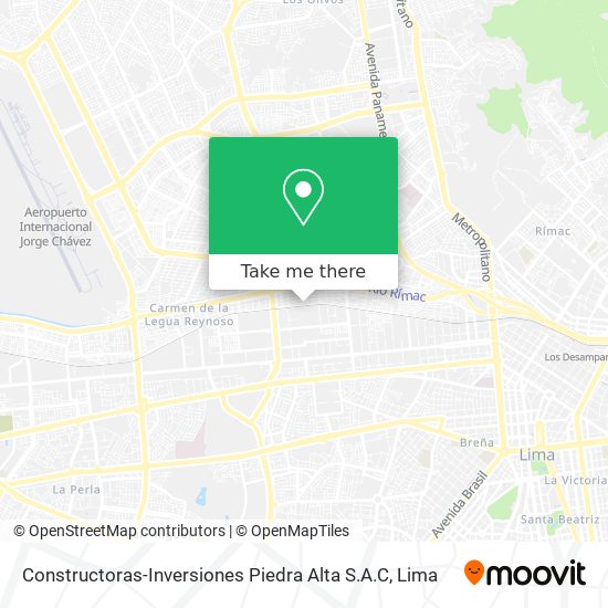 Mapa de Constructoras-Inversiones Piedra Alta S.A.C