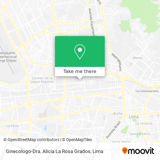Mapa de Ginecologo-Dra. Alicia La Rosa Grados