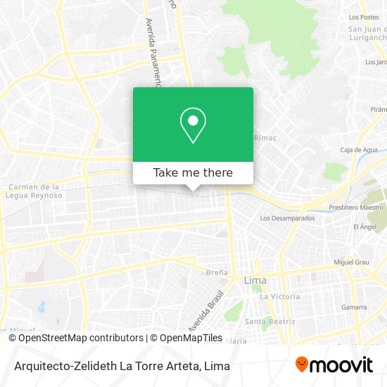 Arquitecto-Zelideth La Torre Arteta map