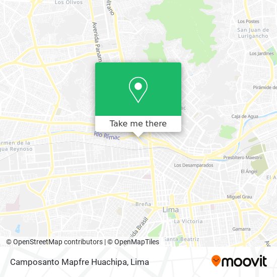 Mapa de Camposanto Mapfre Huachipa