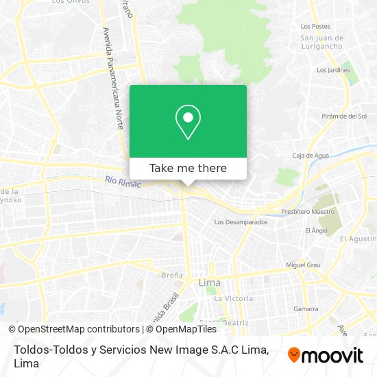 Toldos-Toldos y Servicios New Image S.A.C Lima map