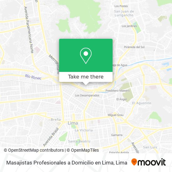 Mapa de Masajistas Profesionales a Domicilio en Lima