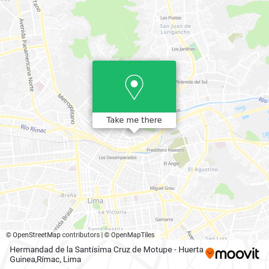 Hermandad de la Santísima Cruz de Motupe - Huerta Guinea,Rímac map